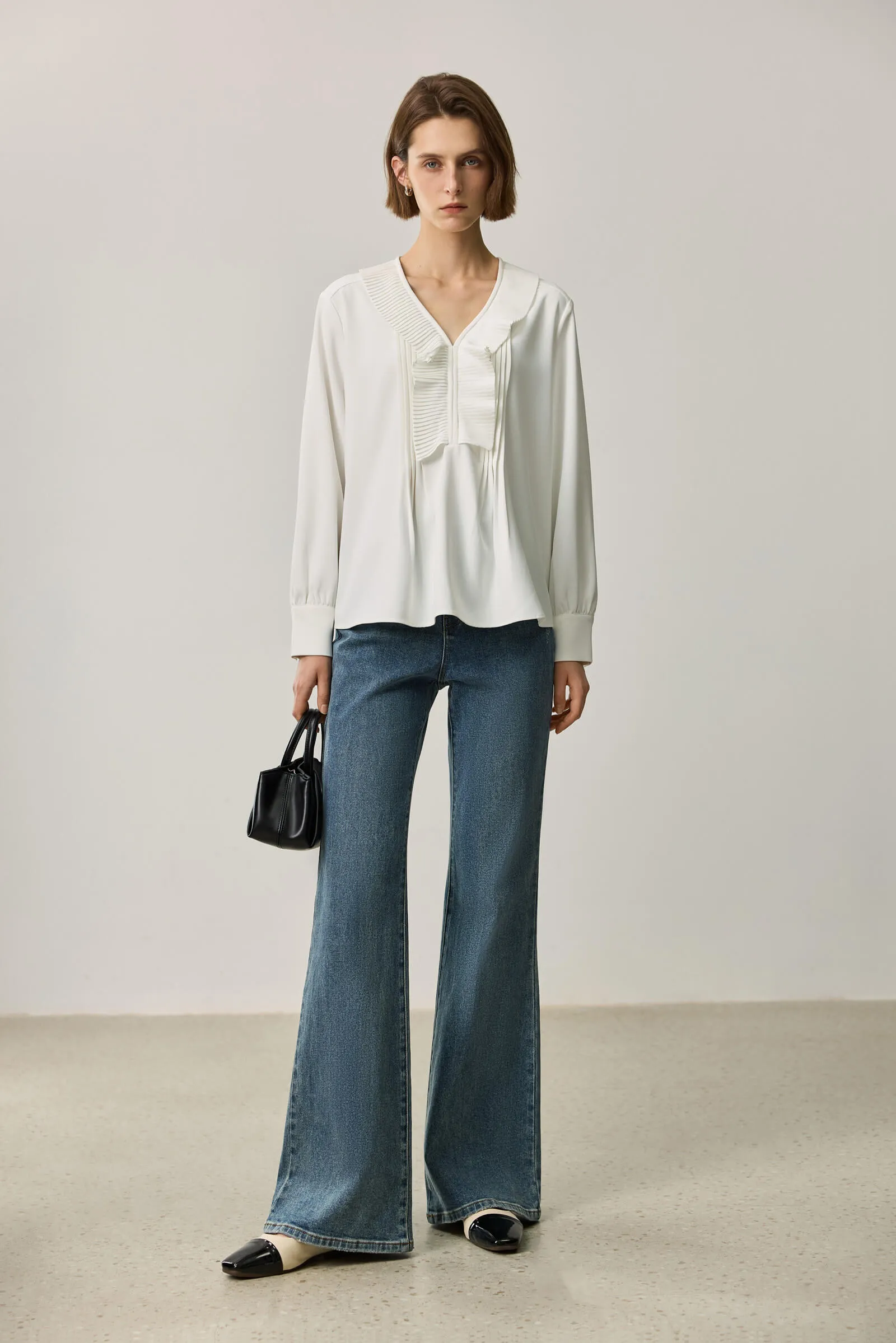 LILY Elegant Pleated Shirt