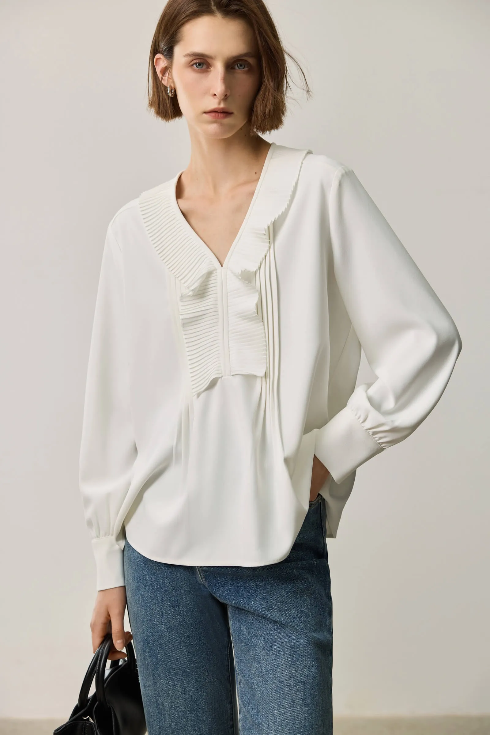 LILY Elegant Pleated Shirt