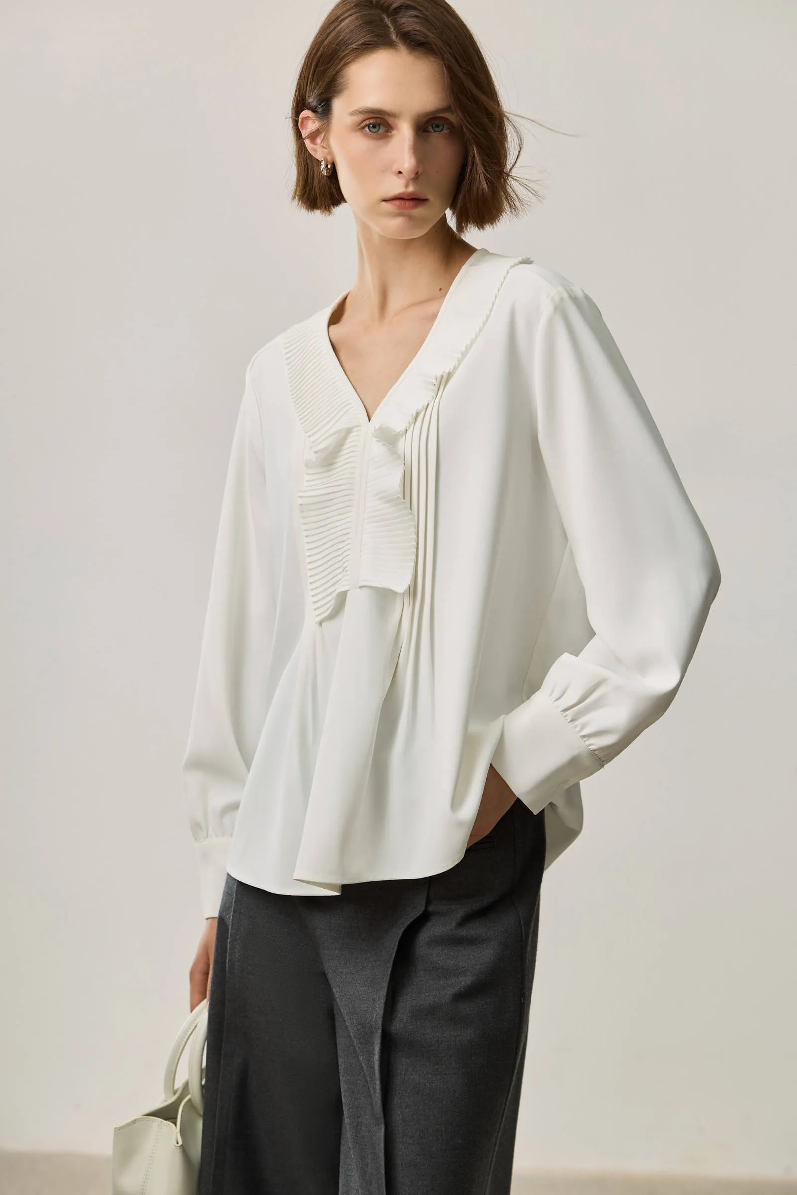 LILY Elegant Pleated Shirt