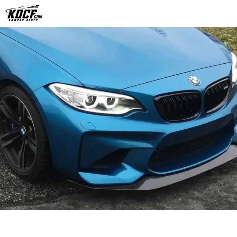 M2 F87 GTS-MC style Car Front Bumper Lip Spoiler Splitters Carbon Fiber For BMW M2 F87 N55 16-18