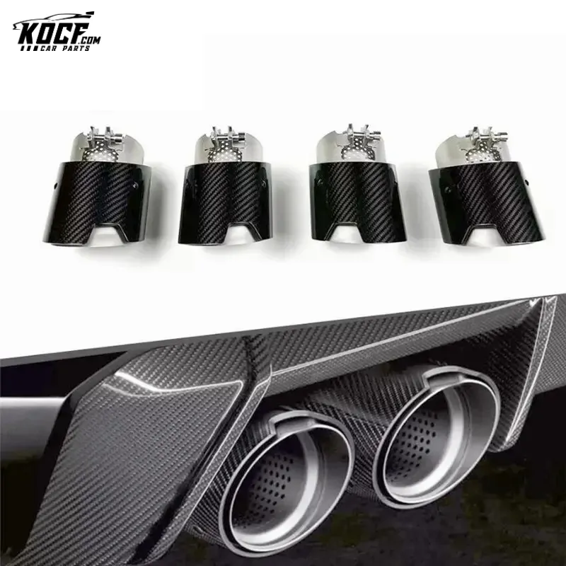 M3 G80 M4 G82 G83 Carbon Fiber Exhaust tip muffler tip Stainless Steel Glossy Black Fits for BMW