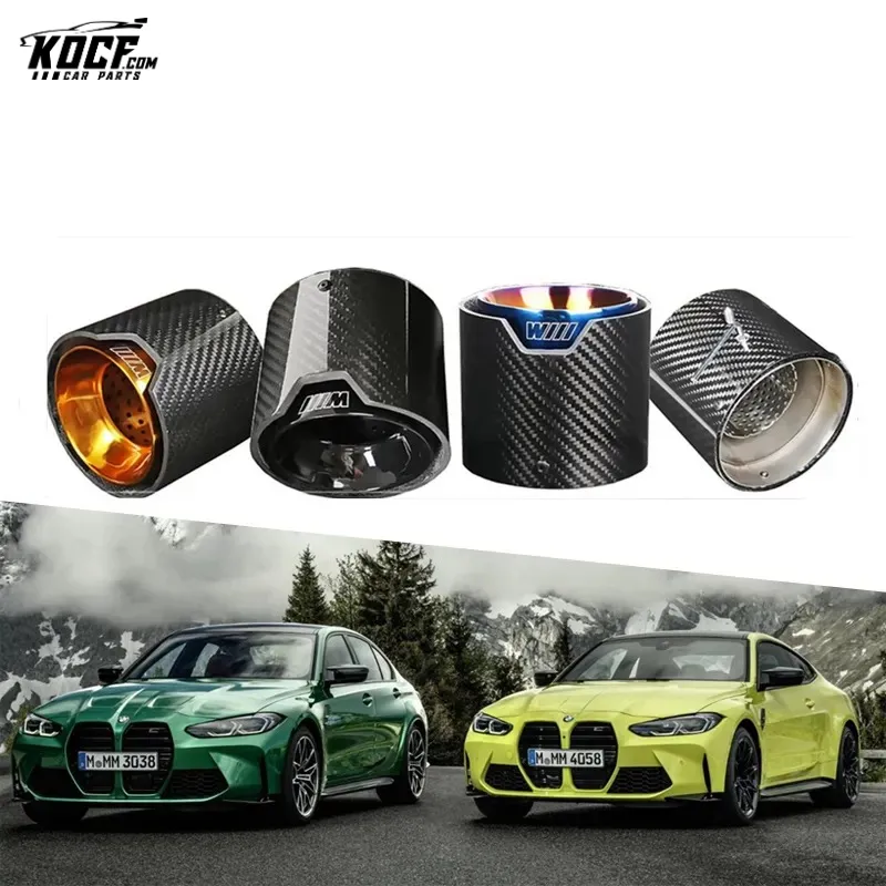 M3 G80 M4 G82 G83 Carbon Fiber Exhaust tip muffler tip Stainless Steel Glossy Black Fits for BMW