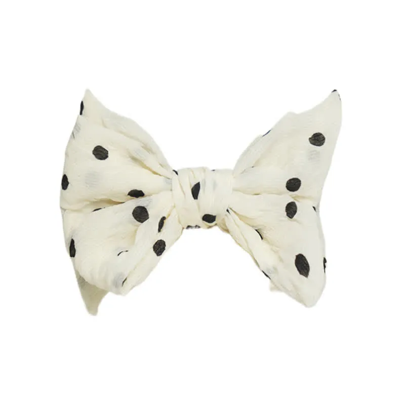 Men's Elegant Ivory Cute Polka Dots Bow Tie