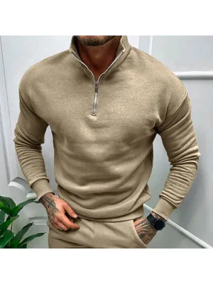 Men'S Zip Collar Hoodies