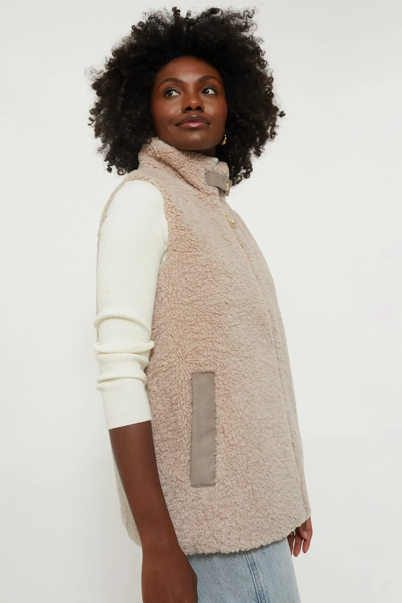 Natural Elisha Fleece Gilet