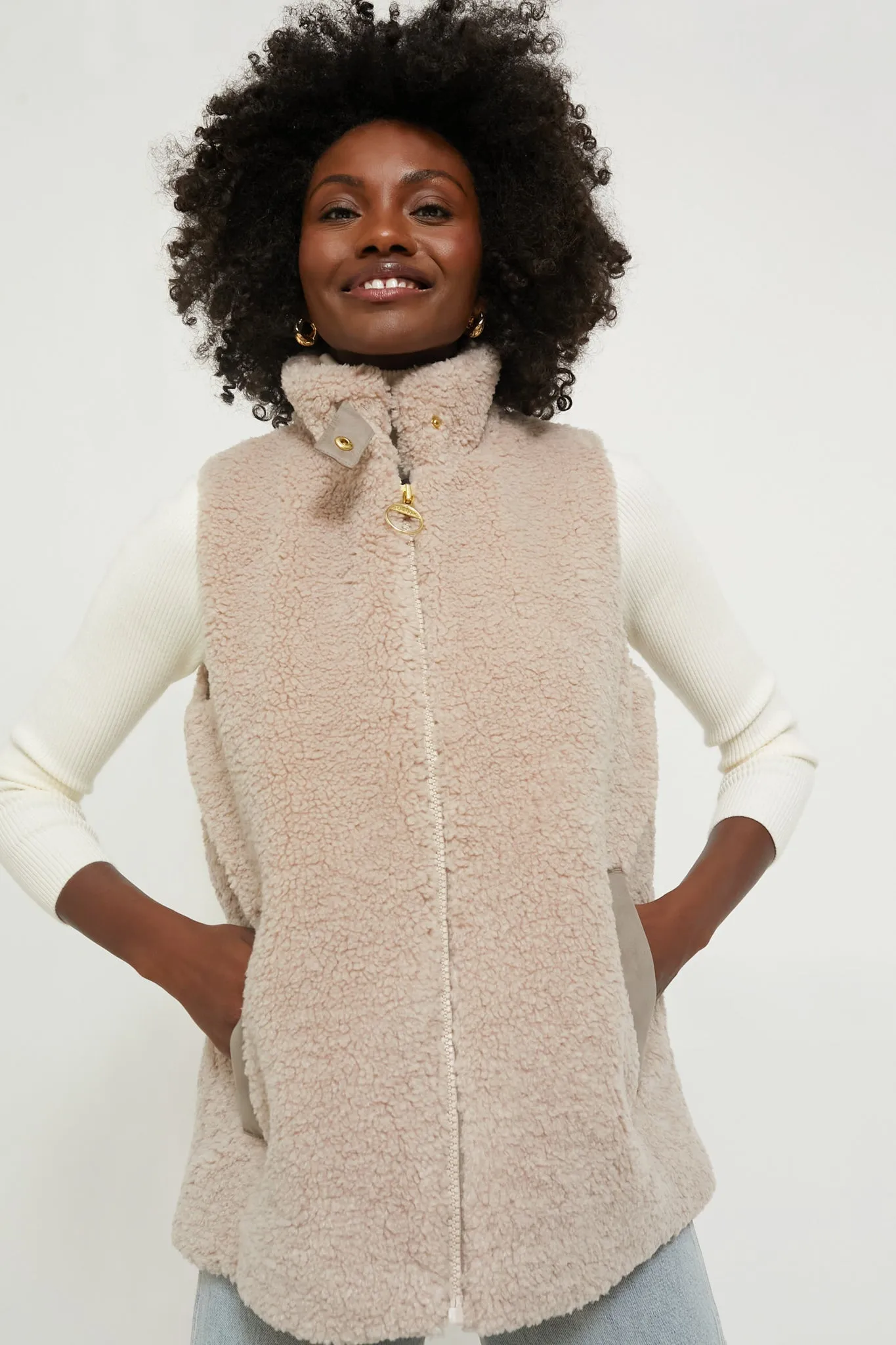 Natural Elisha Fleece Gilet