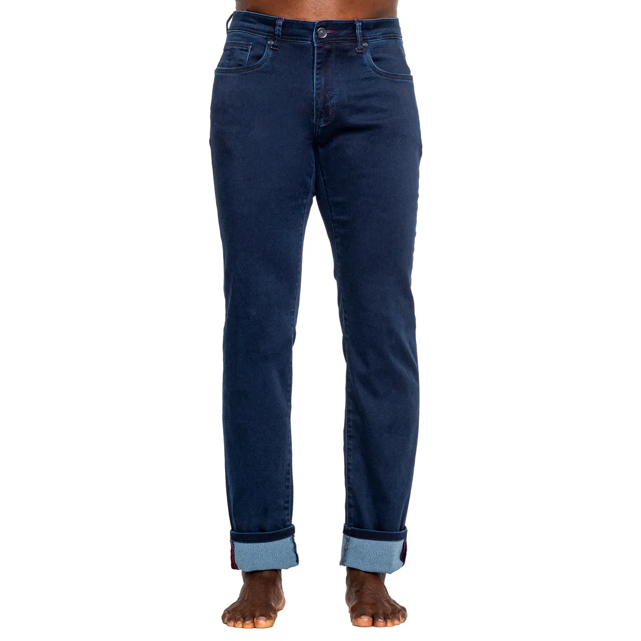 Navy Super Stretch Slim Fit Jeans - 32" Length