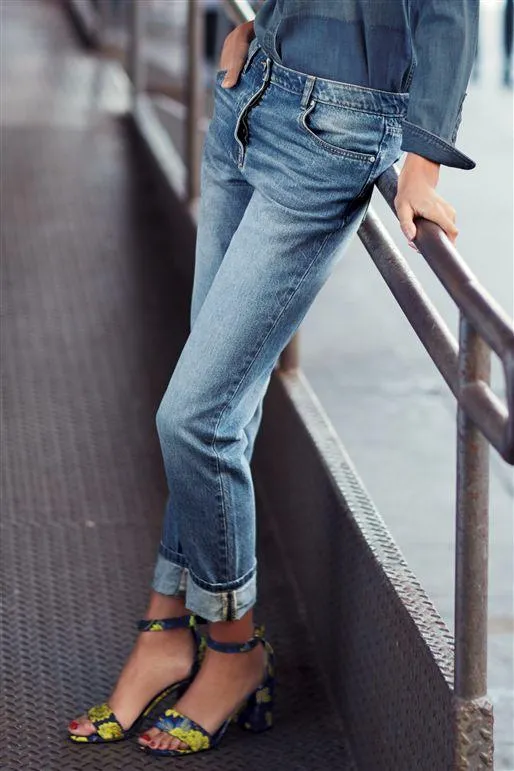 Next Relaxed Fit Mid Blue Womens Jeans