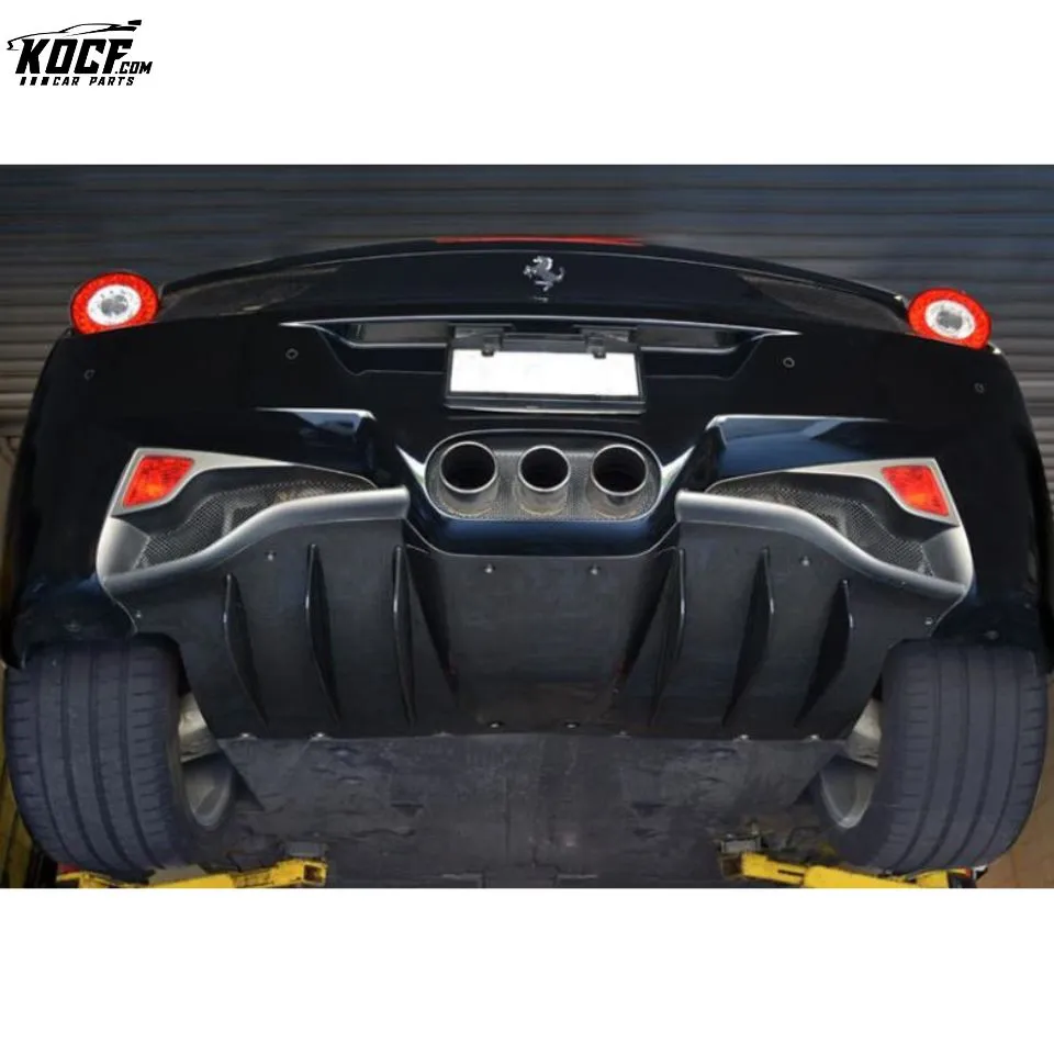 OEM Style Front bumper lip Rear Diffuser Valance Spoiler For Ferrari 458 Italia Carbon Fiber Rear Diffuser Valance 11-13