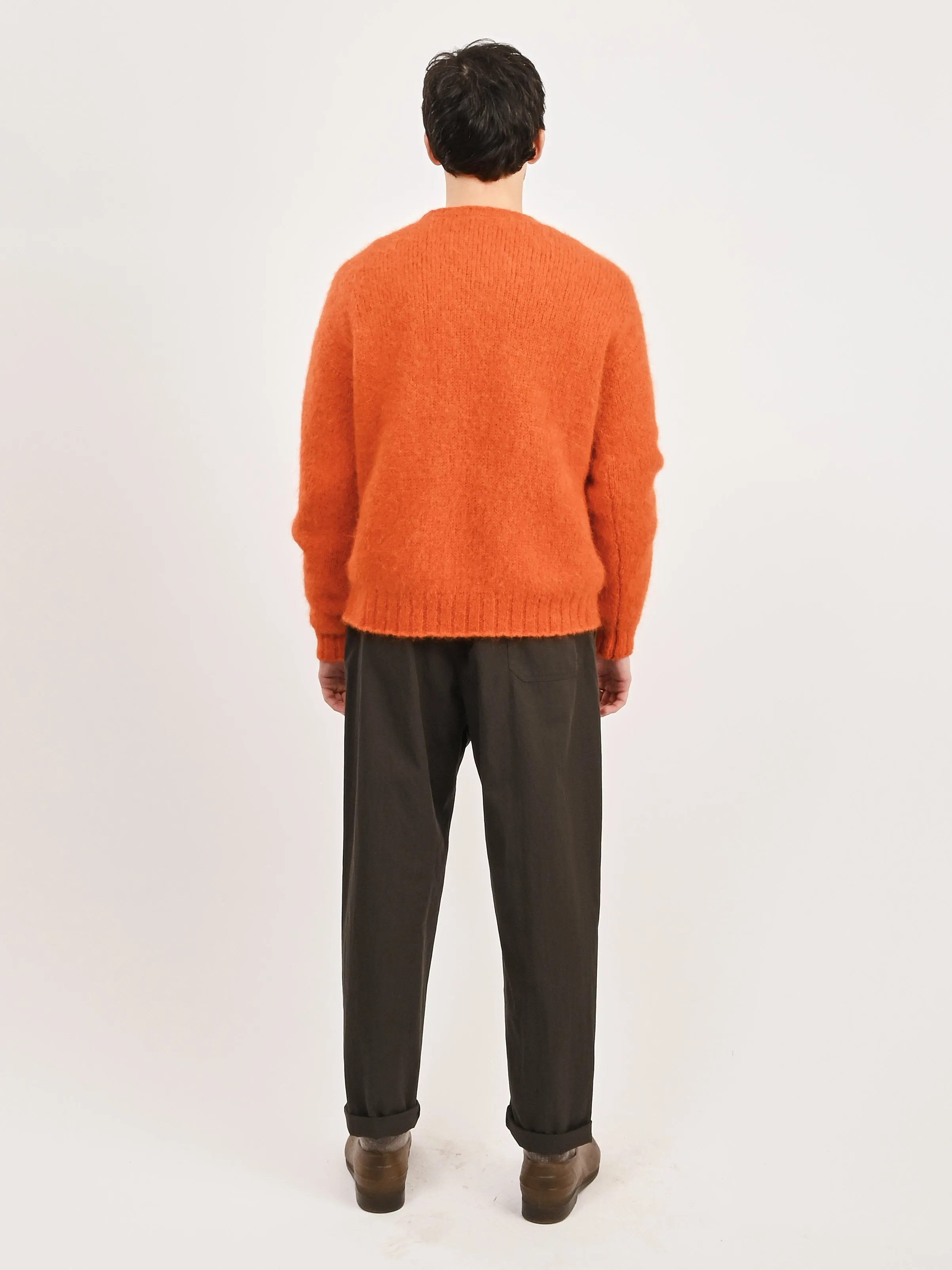 Orange Shaggy Alpaguan Crewneck