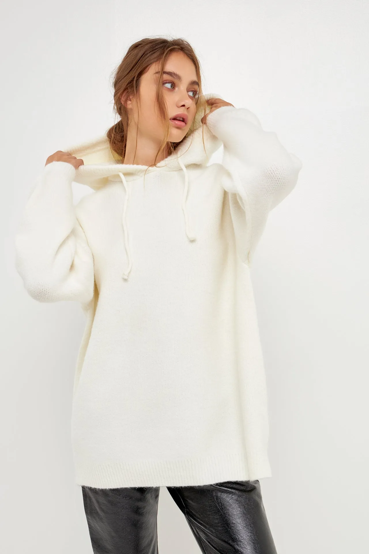 Oversize Knit Hoodie