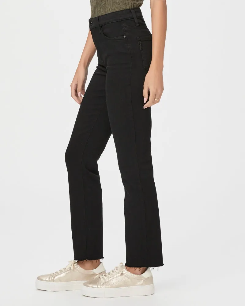 Paige Cindy Raw Hem Pants in Black Shadow