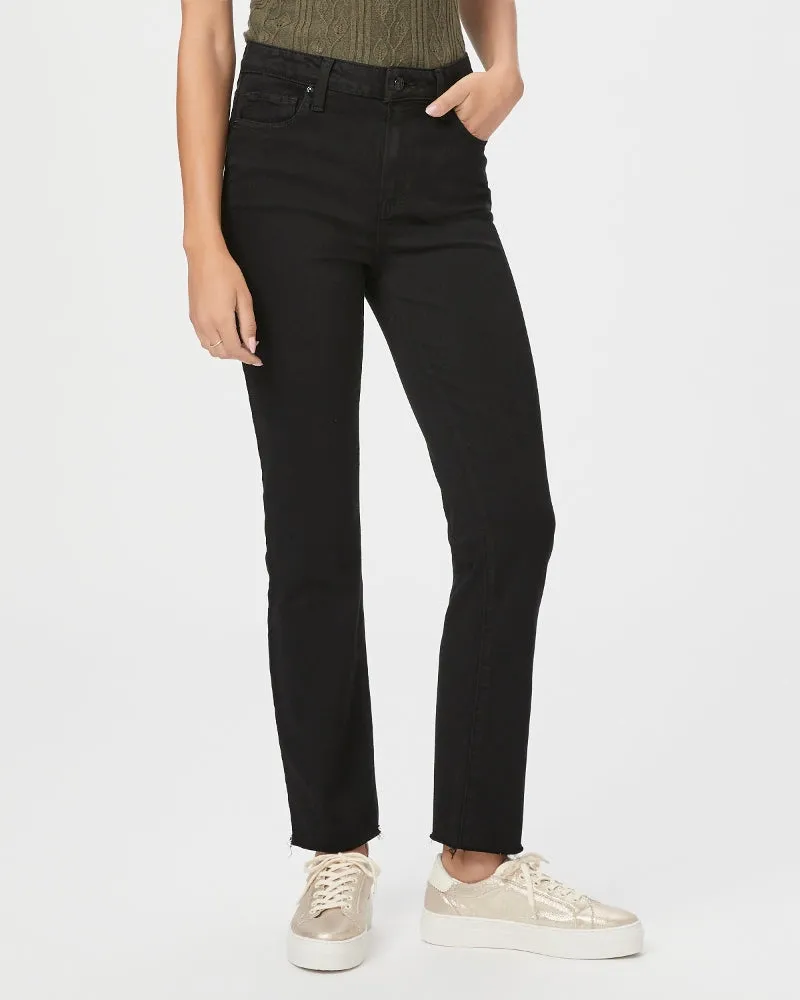 Paige Cindy Raw Hem Pants in Black Shadow