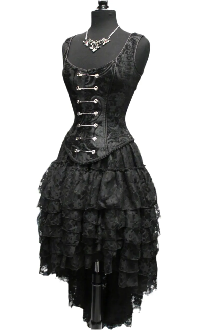 PIN BODICE - BLACK TAPESTRY