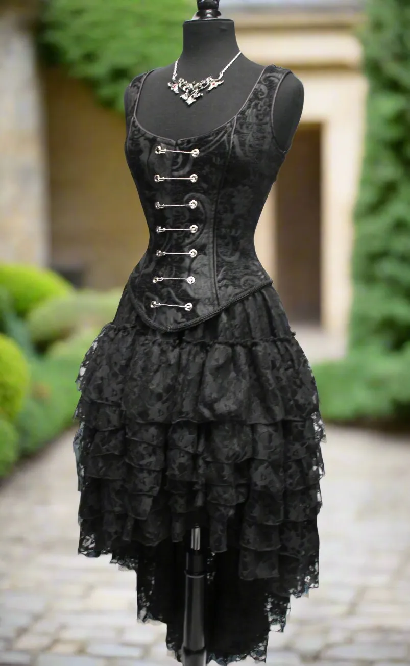 PIN BODICE - BLACK TAPESTRY