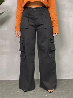 Plus Wide Leg Cargo Pants