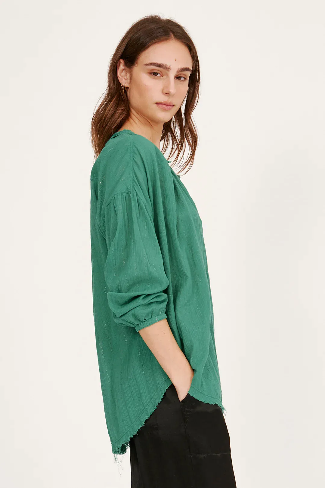 Poet Blouse in Jade