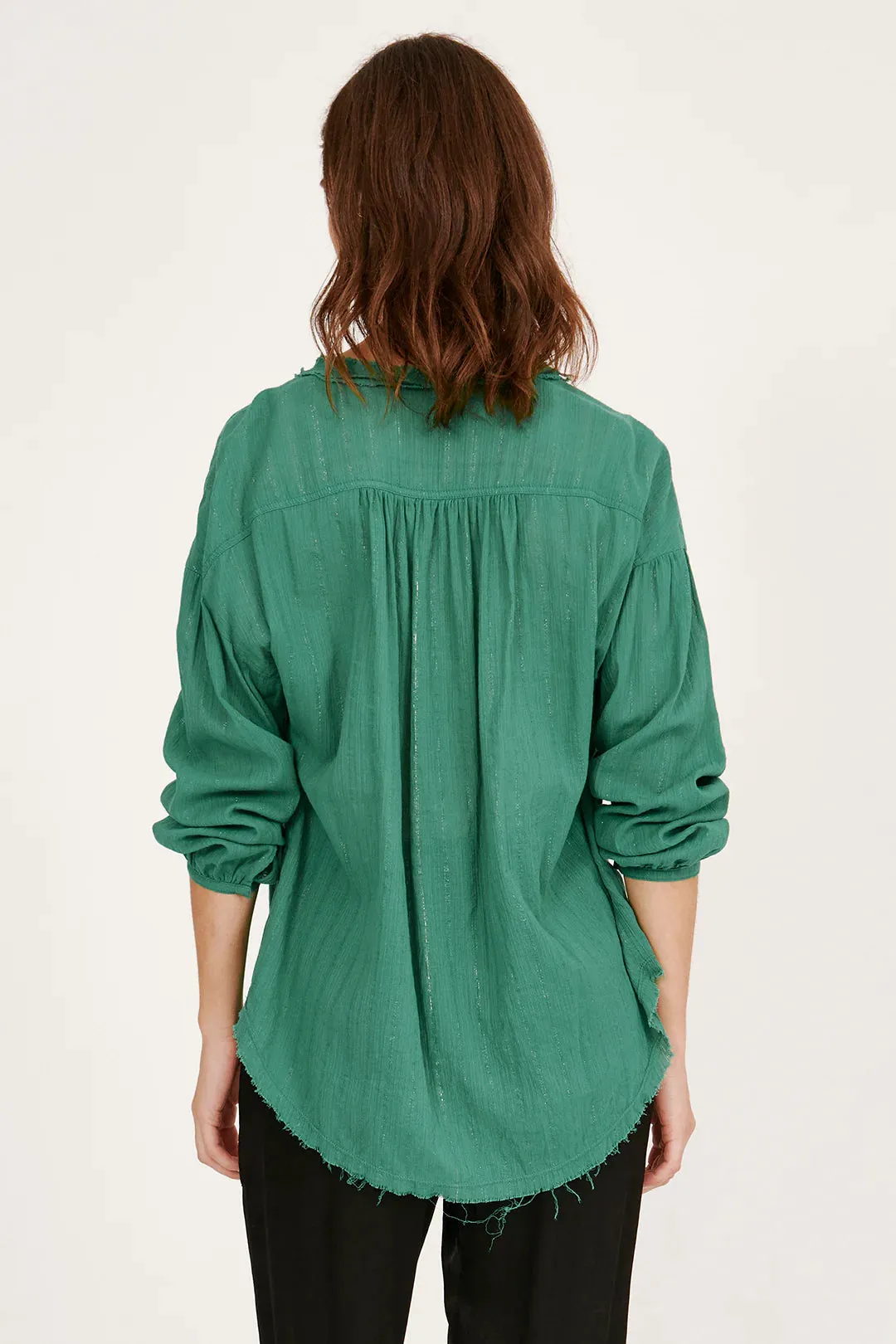 Poet Blouse in Jade