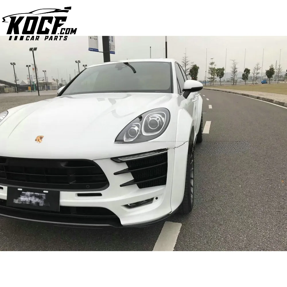 PORSCHE MACAN PD STYLE WIDE BODY KIT (FRONT BUMPER W/FOG LIGHTS, SIDE SKIRT, FRONT & FLARES, REAR DIFFUSER)