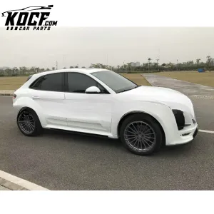 PORSCHE MACAN PD STYLE WIDE BODY KIT (FRONT BUMPER W/FOG LIGHTS, SIDE SKIRT, FRONT & FLARES, REAR DIFFUSER)