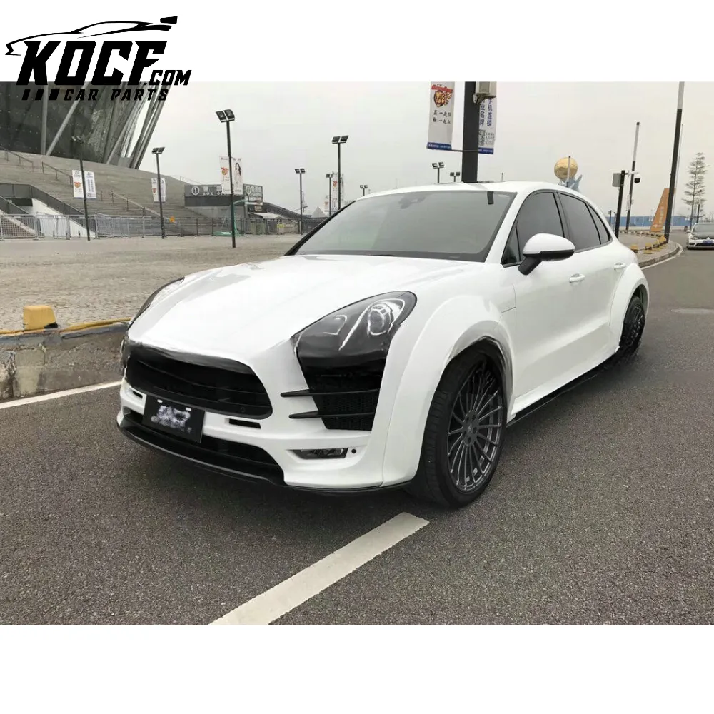 PORSCHE MACAN PD STYLE WIDE BODY KIT (FRONT BUMPER W/FOG LIGHTS, SIDE SKIRT, FRONT & FLARES, REAR DIFFUSER)