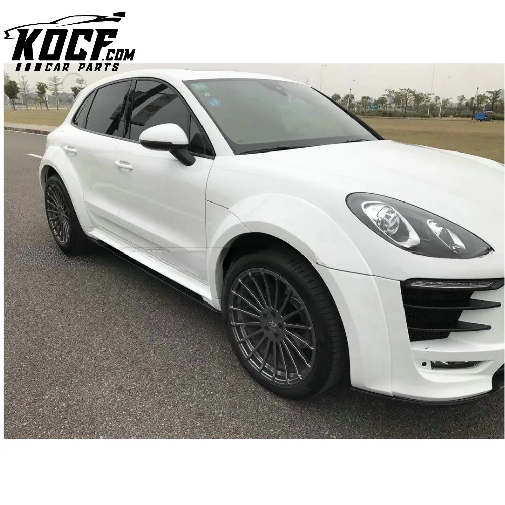 PORSCHE MACAN PD STYLE WIDE BODY KIT (FRONT BUMPER W/FOG LIGHTS, SIDE SKIRT, FRONT & FLARES, REAR DIFFUSER)