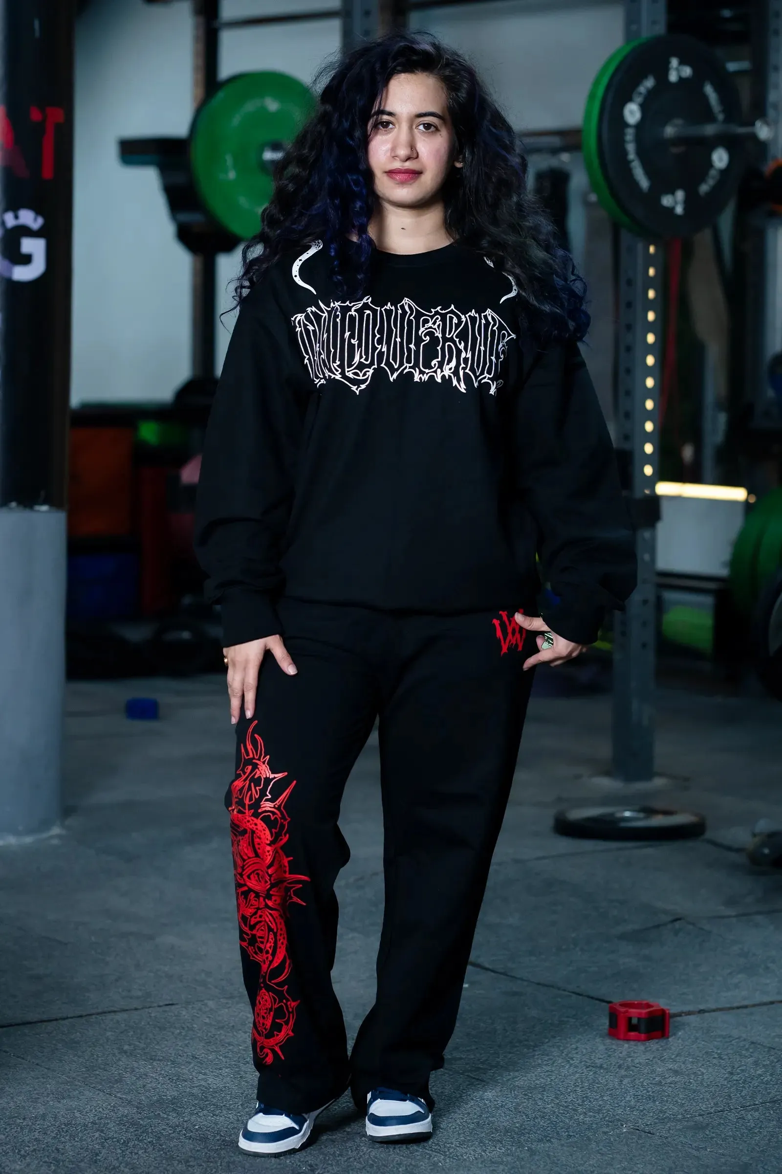 RED STRIKE COUTURE SWEATS (BLACK)