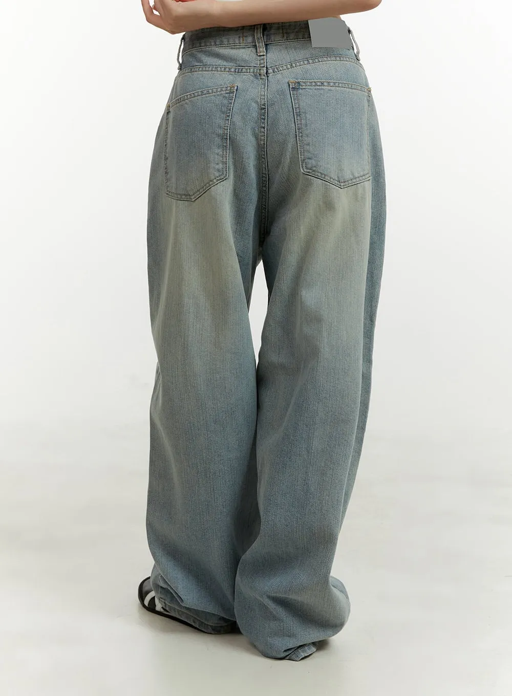 Relaxed Baggy Washed Jeans CY408