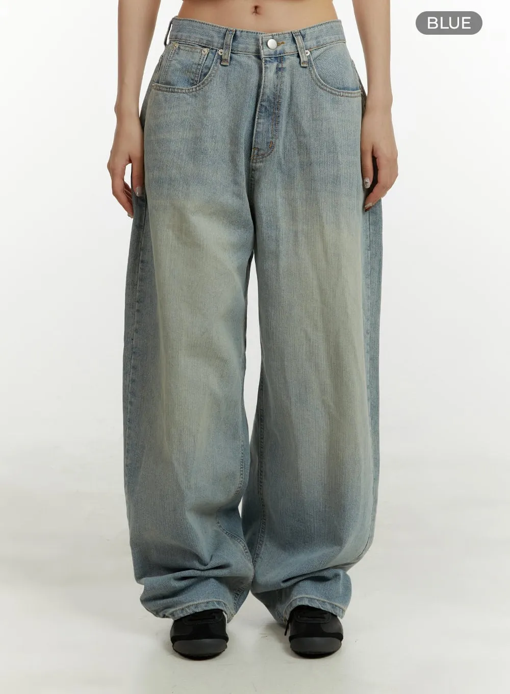 Relaxed Baggy Washed Jeans CY408