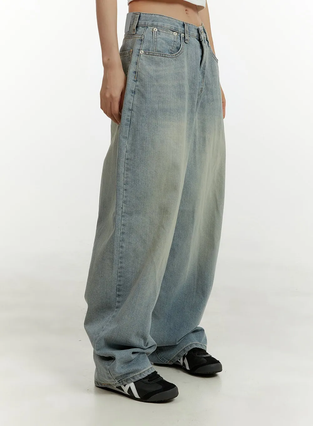 Relaxed Baggy Washed Jeans CY408