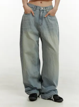 Relaxed Baggy Washed Jeans CY408