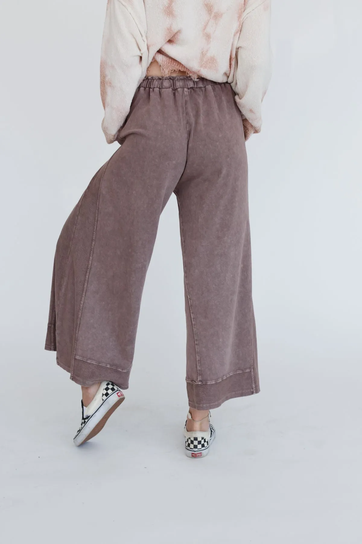 Relaxed Vibes Wide Leg Pants - Mauve