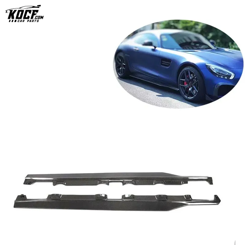 RENN Style Carbon Fiber Body kit Side Skirts For Mercedes Benz AMG GT GTS C190 15-17