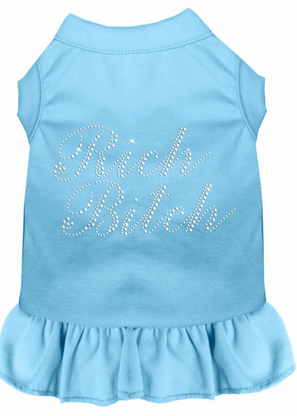 Rhinestone Rich Bitch Dress Baby Blue Xxxl (20)