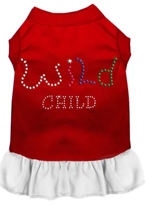 Rhinestone Wild Child Dress Red With White Lg (14)