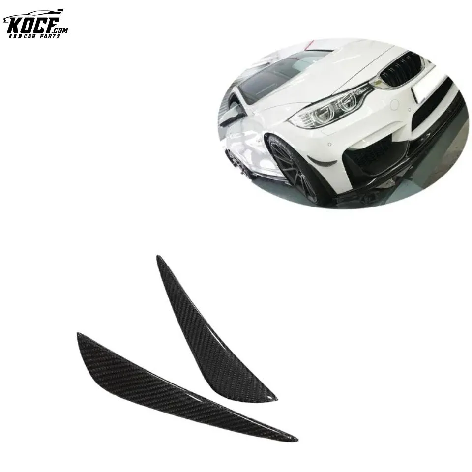 RZA style Carbon Fiber Front bumper Canards Winglet For BMW F80 M3 F82 F83 M4