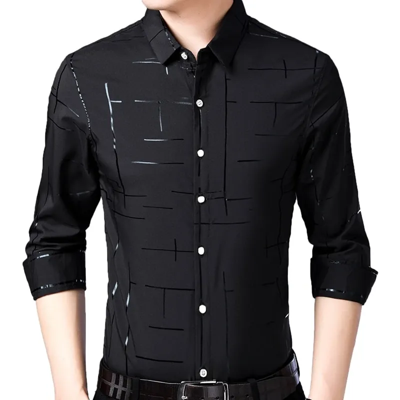 Seamless Lining Formal Elegant Long Sleeve Shirt