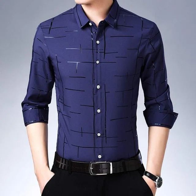 Seamless Lining Formal Elegant Long Sleeve Shirt