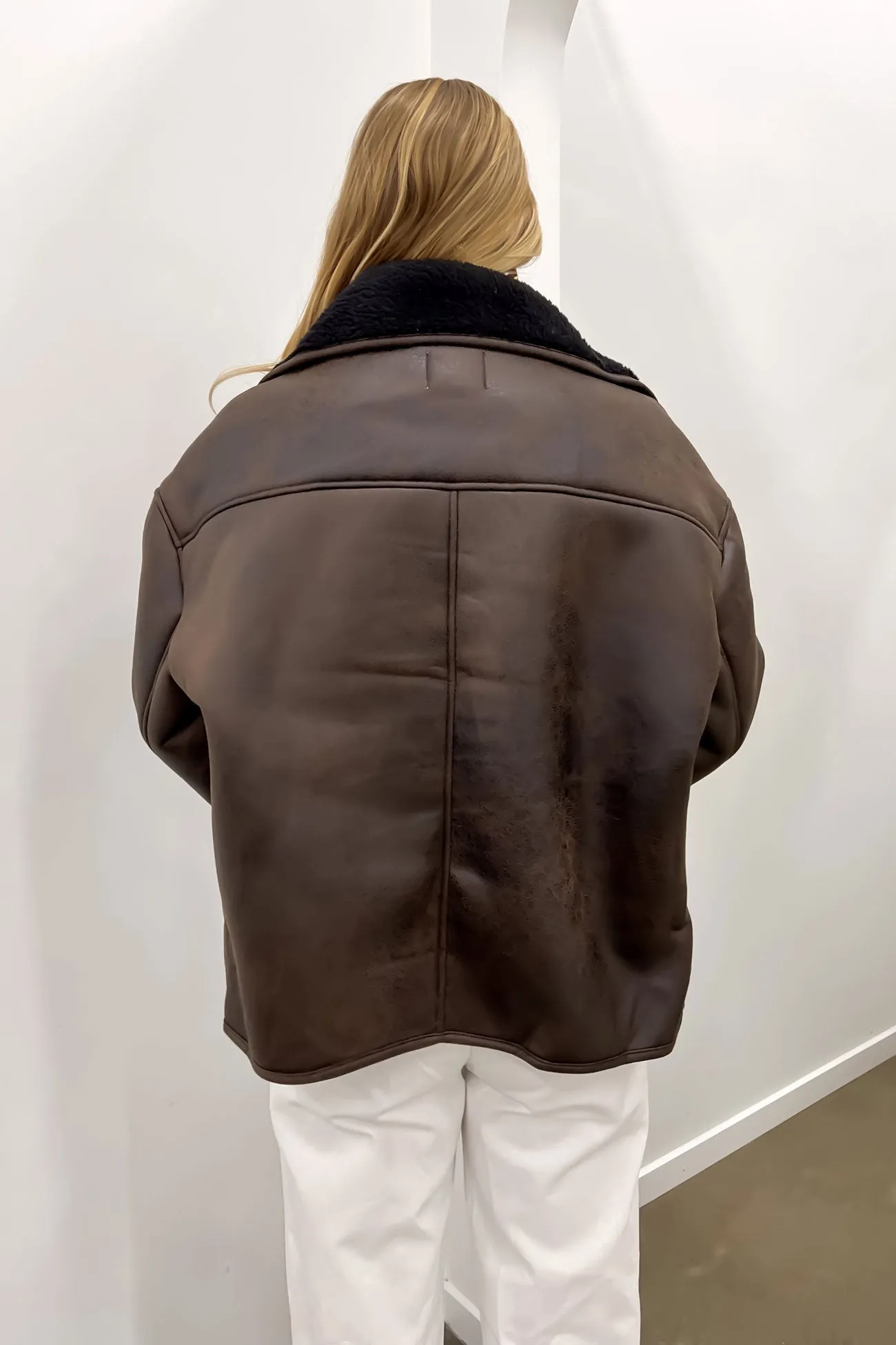 Shannon Sherpa Jacket Brown