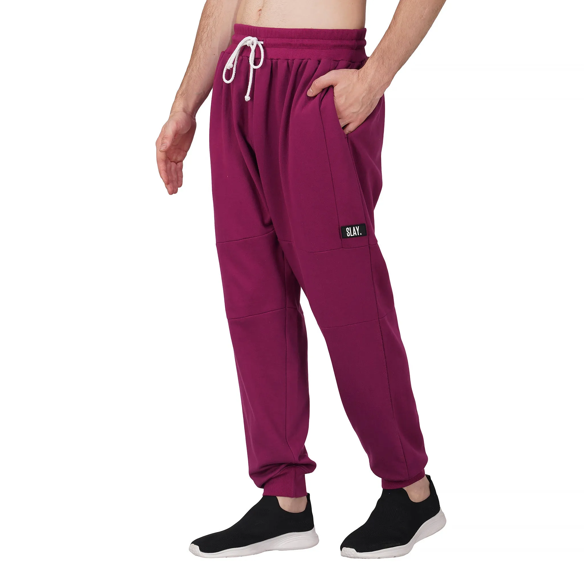 SLAY. Men's Magenta Oversized Drop Shoulder Hoodie & Joggers Co-ord Set