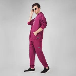 SLAY. Men's Magenta Oversized Drop Shoulder Hoodie & Joggers Co-ord Set