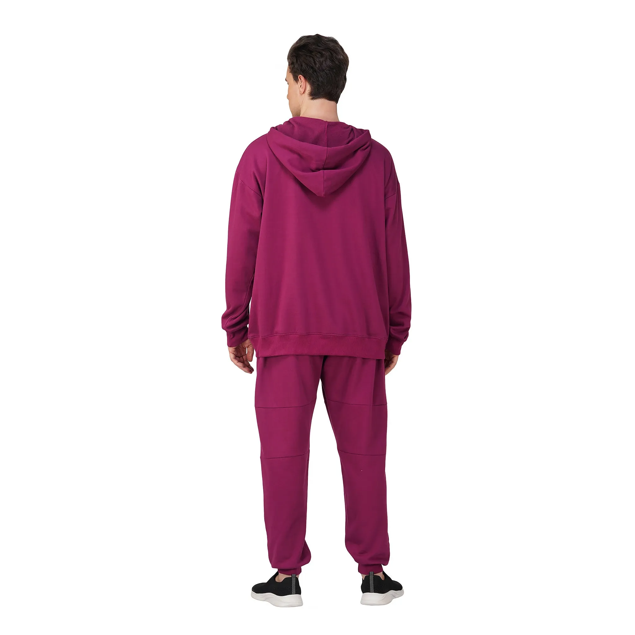 SLAY. Men's Magenta Oversized Drop Shoulder Hoodie & Joggers Co-ord Set