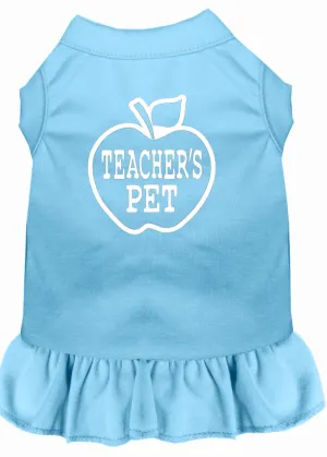 Teachers Pet Screen Print Dress Baby Blue Xl (16)