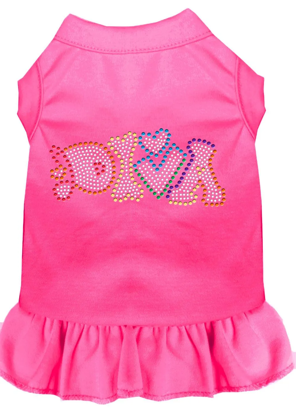 Technicolor Diva Rhinestone Pet Dress Bright Pink 4x (22)