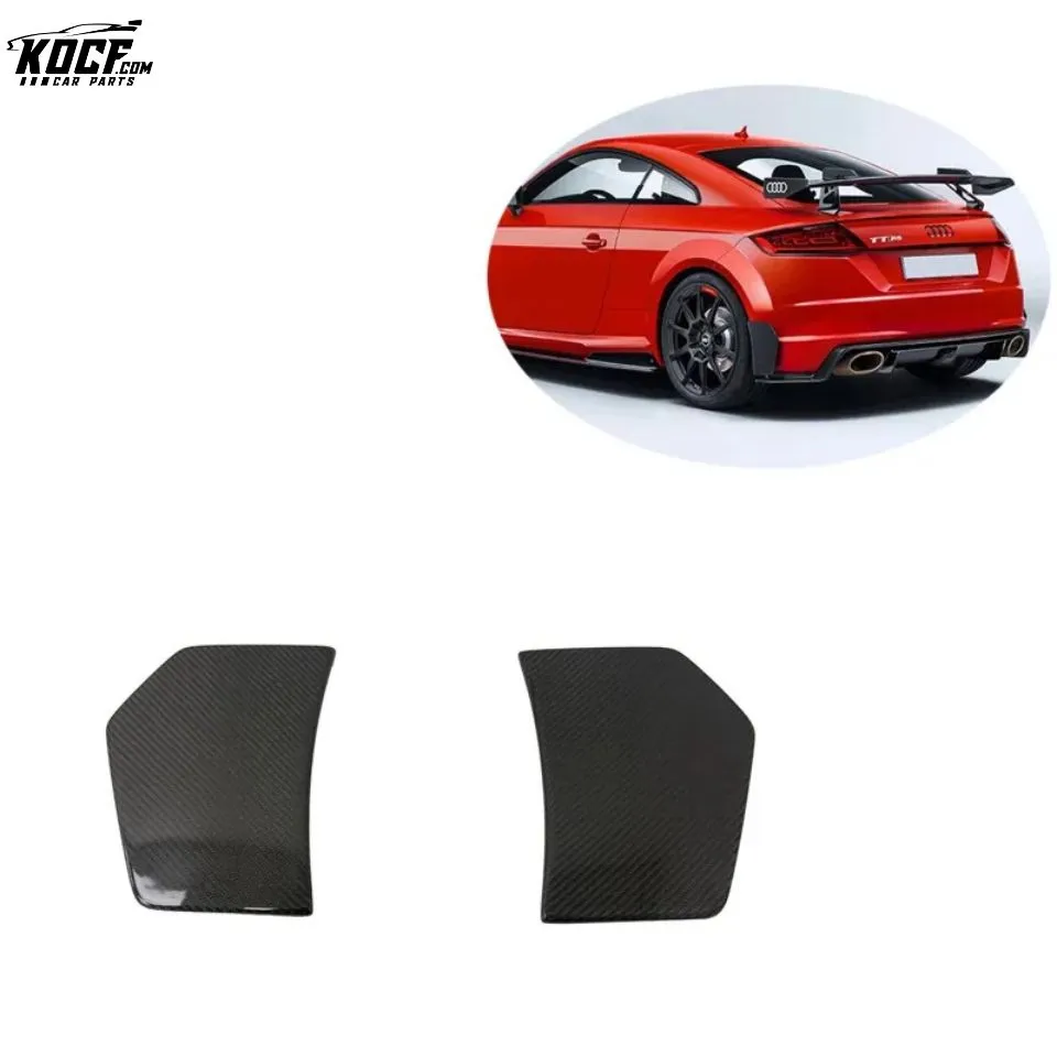 TTS TTRS MK3 Carbon Fiber Rear Bumper Side Splitter Spats Panel Winglet For Audi 2015-19