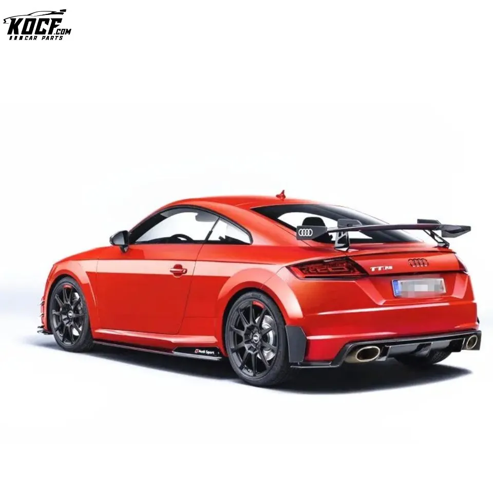 TTS TTRS MK3 Carbon Fiber Rear Bumper Side Splitter Spats Panel Winglet For Audi 2015-19