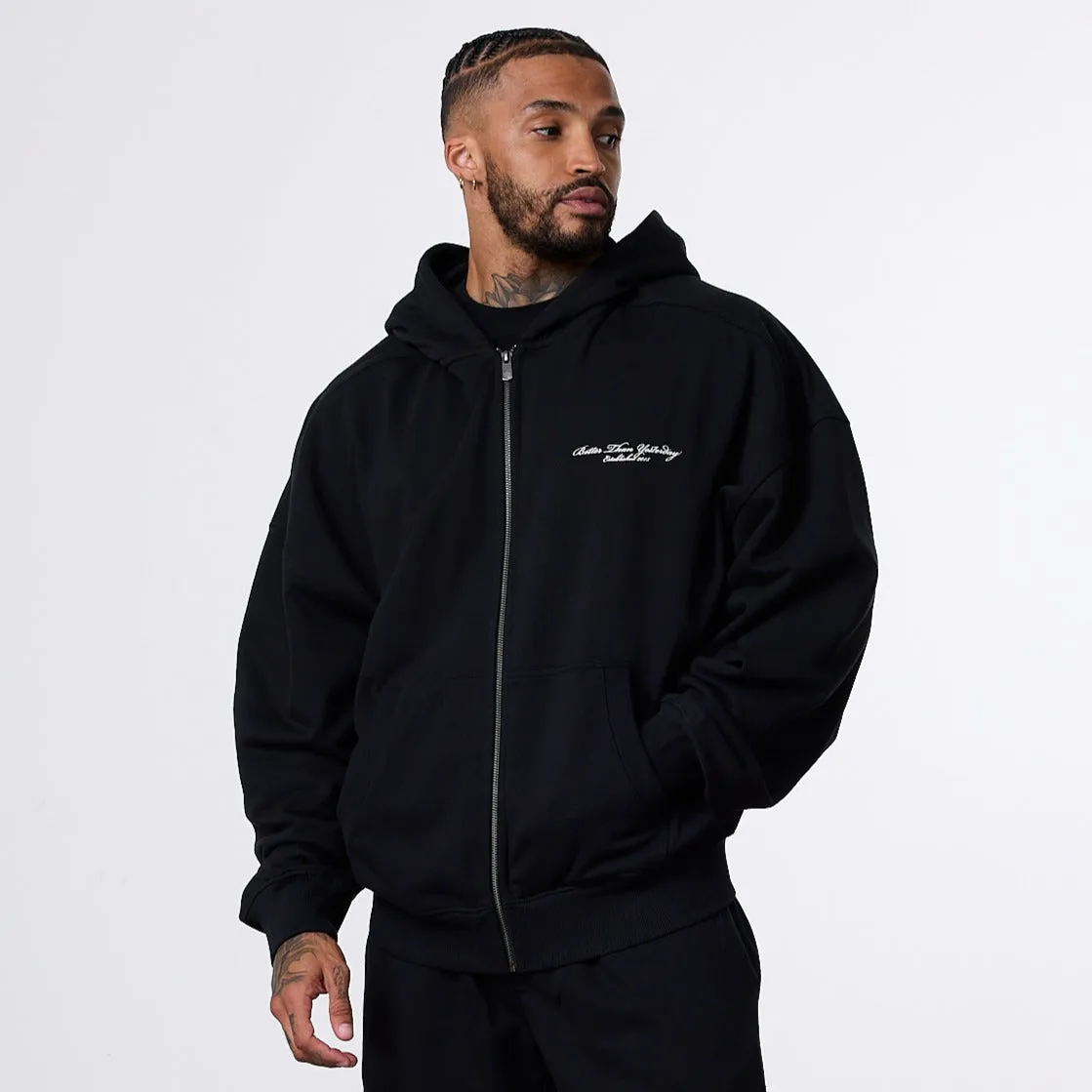 Vanquish Better Than Yesterday Black Full Zip Hoodie