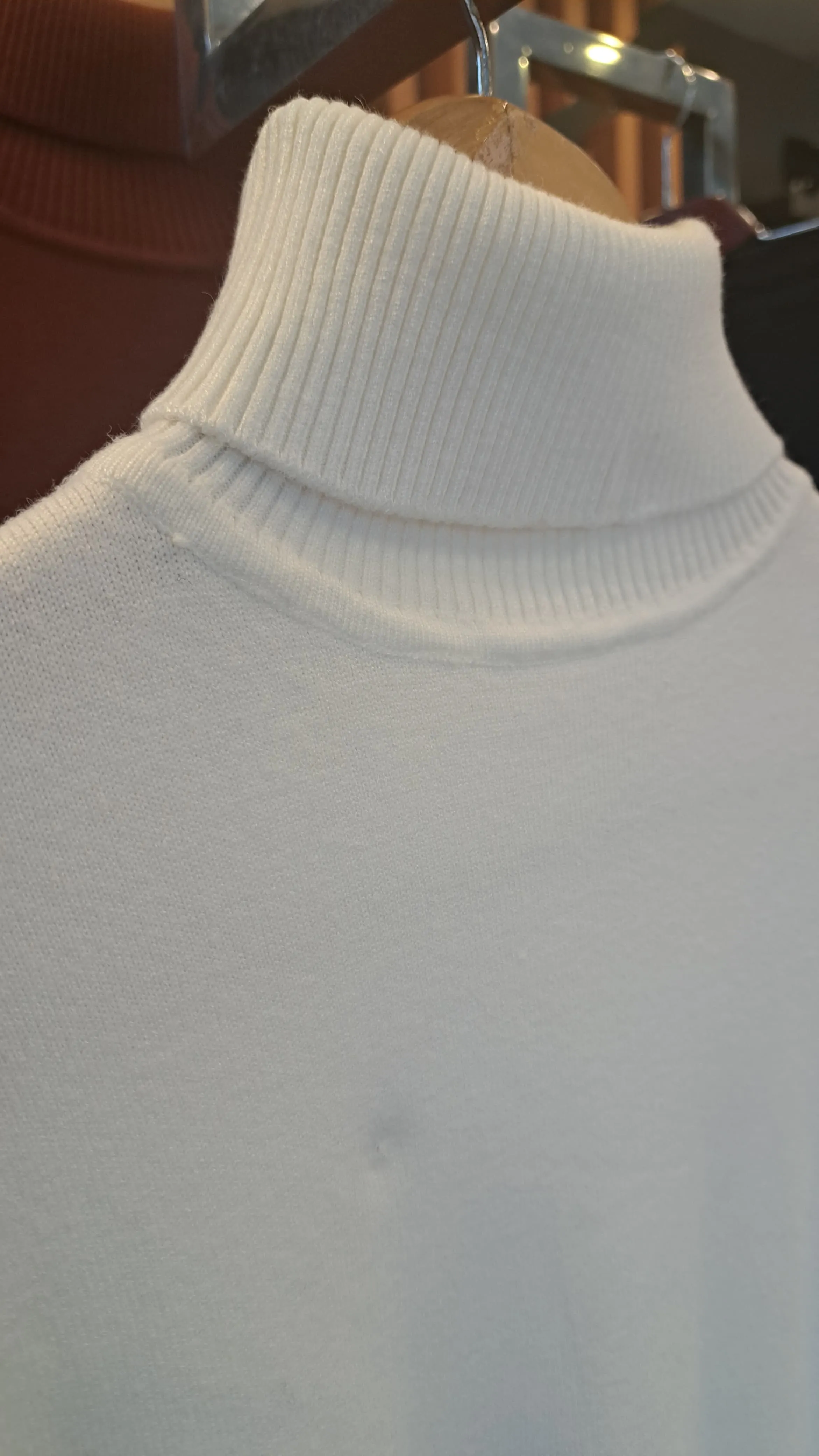 White Turtle Neck Sweaters (High Neck)