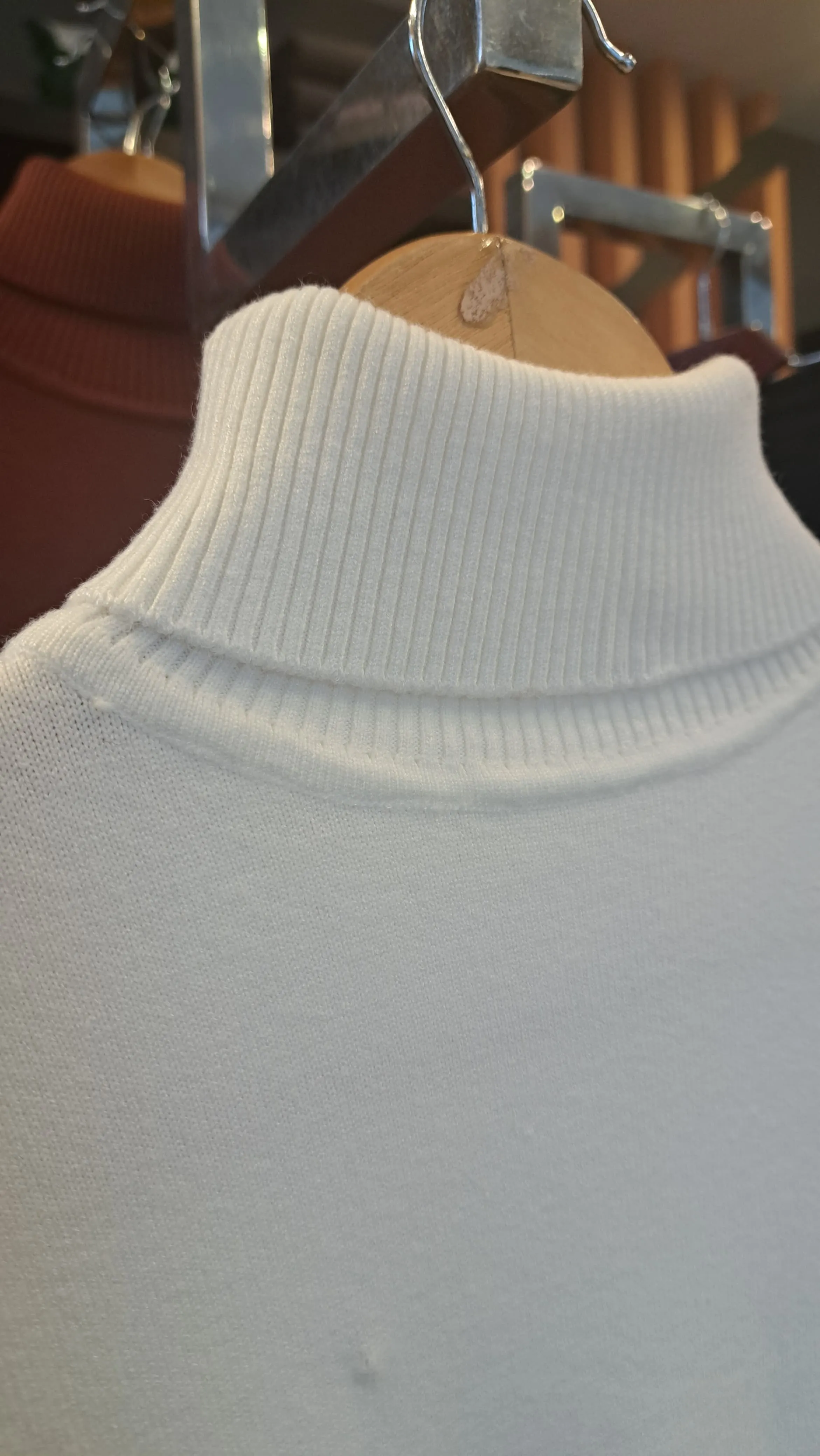 White Turtle Neck Sweaters (High Neck)