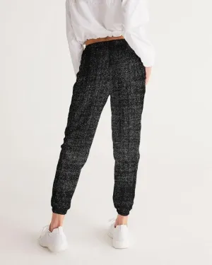 Womens Track Pants - Black & Gray Distressed Sports Pants